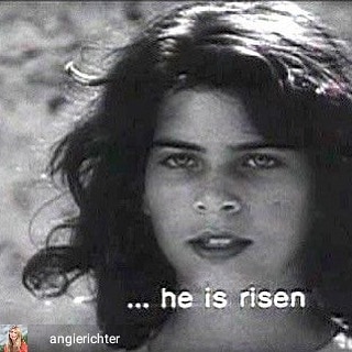 Reposted from @angierichter Happy Resurrection. #pierpaolopasolini #gospelaccordingtomatthew #angel #easter - #regrann